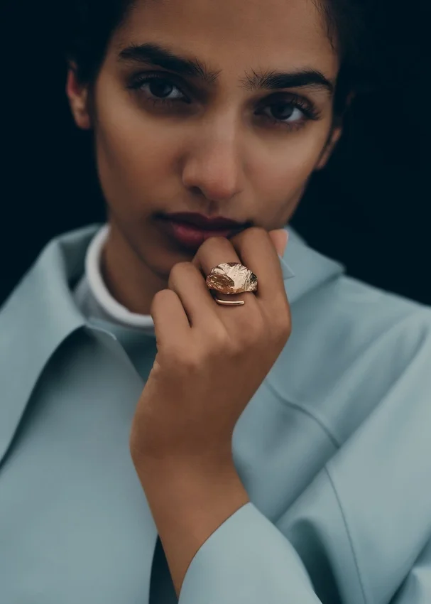 Bague Eroz, édition plaquée or 24 carats