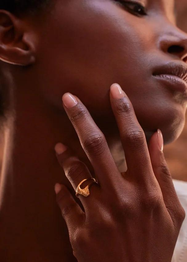 Bague Eroz Fine Edition, plaquée or 24 carats