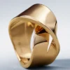 Bague Éole « Curled Ring » en édition plaquée or