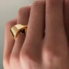 Bague Éole « Curled Ring » en édition plaquée or