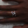 Bague Éole, édition en laiton plaqué argent rhodié