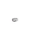Bague Ormé Édition Argent rhodié avec cuir taupe