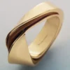 Bague Ormé Edition plaquée or avec cuir camel