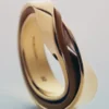 Bague Ormé Edition plaquée or avec cuir camel