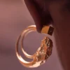 Boucles d’oreilles créoles Eroz, édition plaquée or 24 carats