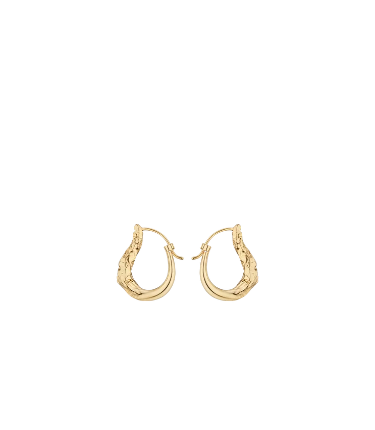 Boucles d’oreilles créoles Eroz Slim, édition plaquée or