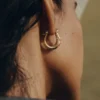 Boucles d’oreilles créoles Eroz Slim, édition plaquée or