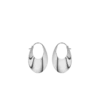 Boucles d’oreilles créoles fines Éole, édition en laiton plaqué rhodium
