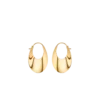 Boucles d’oreilles créoles fines Éole, édition plaquée or 24 carats