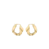 Boucles d’oreilles créoles ondulées Éole, édition dorée