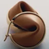 Boucles d’oreilles créoles Ormé, édition plaqué or avec cuir camel