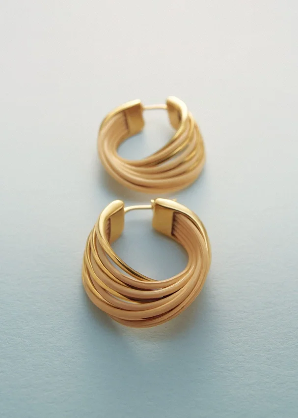 Boucles d’oreilles créoles Rozo Édition Rattan