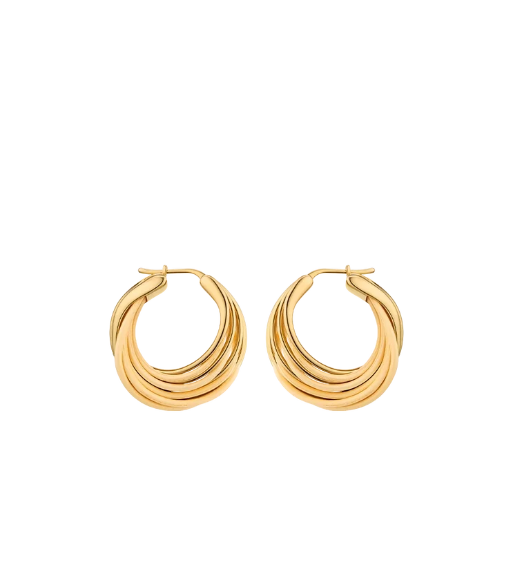 Boucles d’oreilles créoles Rozo Édition Rattan