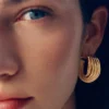 Boucles d’oreilles créoles Rozo Édition Rattan