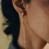Boucles d’oreilles Eroz Chain, édition plaquée or