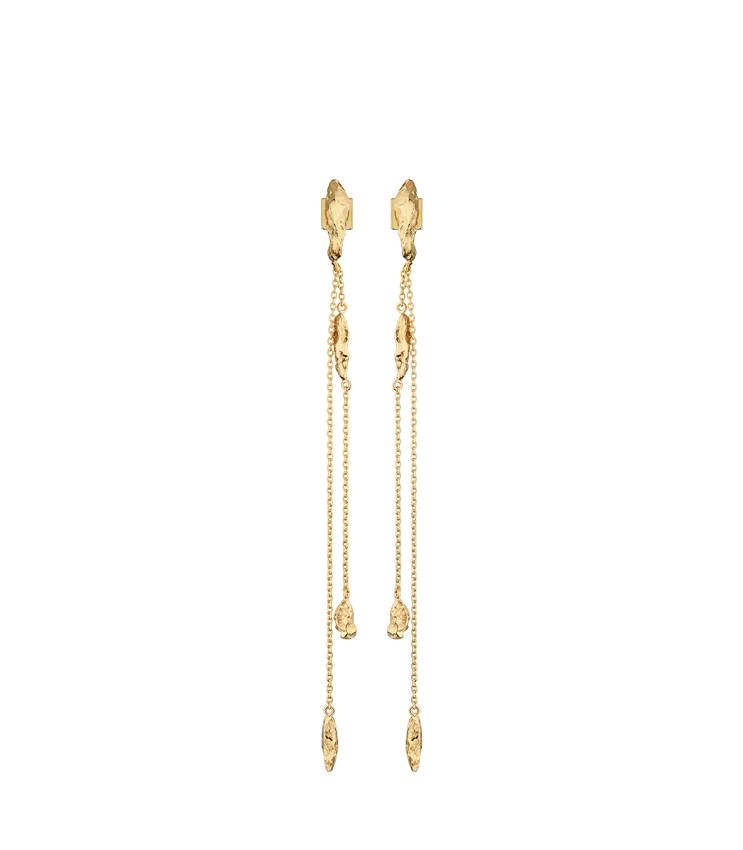 Boucles d’oreilles Eroz Chain, édition plaquée or
