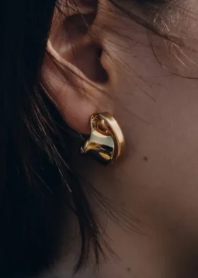Boucles d’oreilles Éole « Curled » Édition dorée