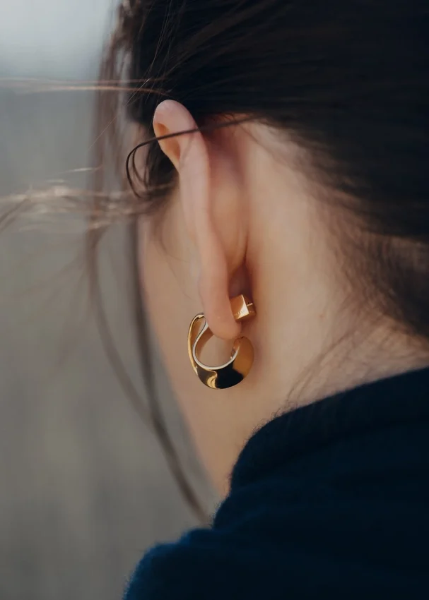 Boucles d’oreilles Éole « Curled » Édition dorée