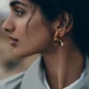 Boucles d’oreilles Éole, édition plaquée or 24 carats