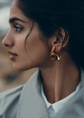 Boucles d’oreilles Éole, édition plaquée or 24 carats
