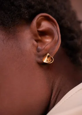 Boucles d’oreilles Éole, édition plaquée or 24 carats