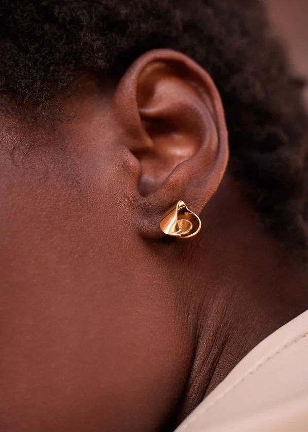 Boucles d’oreilles Éole, édition plaquée or 24 carats