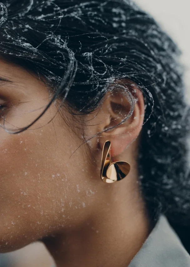 Boucles d’oreilles Éole, édition plaquée or 24 carats