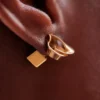 Boucles d’oreilles Éole, édition plaquée or 24 carats
