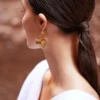 Boucles d’oreilles Éole Spiral, édition dorée