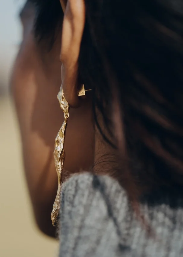 Boucles d’oreilles pendantes Eroz, édition dorée