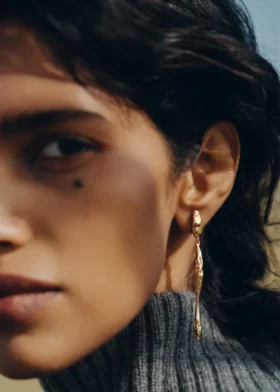 Boucles d’oreilles pendantes Eroz, édition dorée
