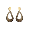 Boucles d’oreilles pendantes Naé, édition en verre fumé