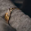 Bracelet manchette Éole Édition Cuir Taupe