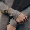 Bracelet manchette Éole Édition Cuir Taupe