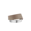 Bracelet Ormé Edition Argent rhodié avec cuir taupe