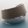 Bracelet Ormé Edition Argent rhodié avec cuir taupe