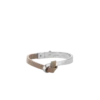 Bracelet Ormé Edition en argent rhodié avec cuir taupe