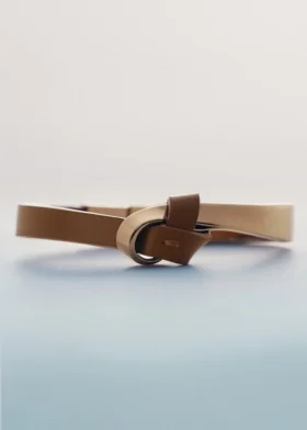 Bracelet Ormé Edition plaqué or avec cuir camel