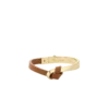 Bracelet Ormé Edition plaqué or avec cuir camel