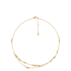 Collier à double chaîne Eroz, plaqué or 24 carats