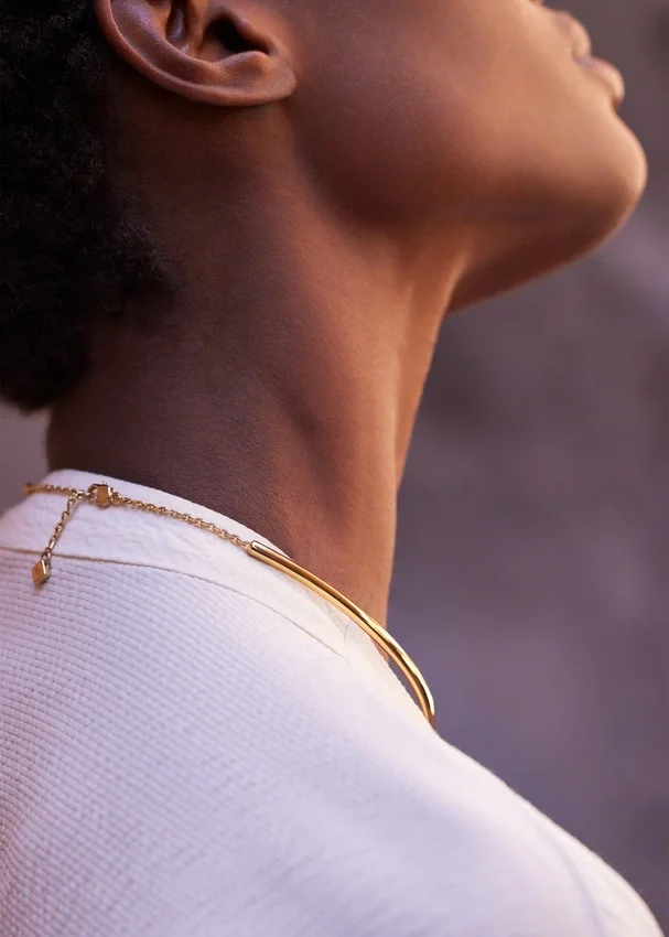 Collier Eroz, édition plaquée or 24 carats