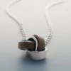 Collier Ormé Édition Argent rhodié avec cuir taupe