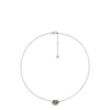 Collier Ormé Édition Argent rhodié avec cuir taupe
