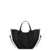 Cyme Mini Edition noir texturé avec surpiqûres écru