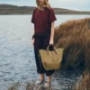 Cyme Tote Édition olive fumé texturé