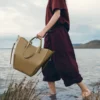 Cyme Tote Édition olive fumé texturé