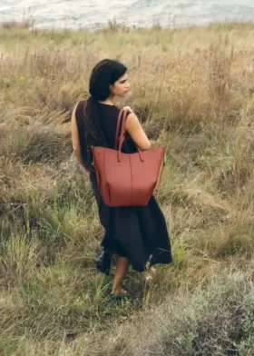 Cyme Tote Edition, texture « Terracotta »