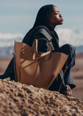 Cyme Tote Edition Textured Camel