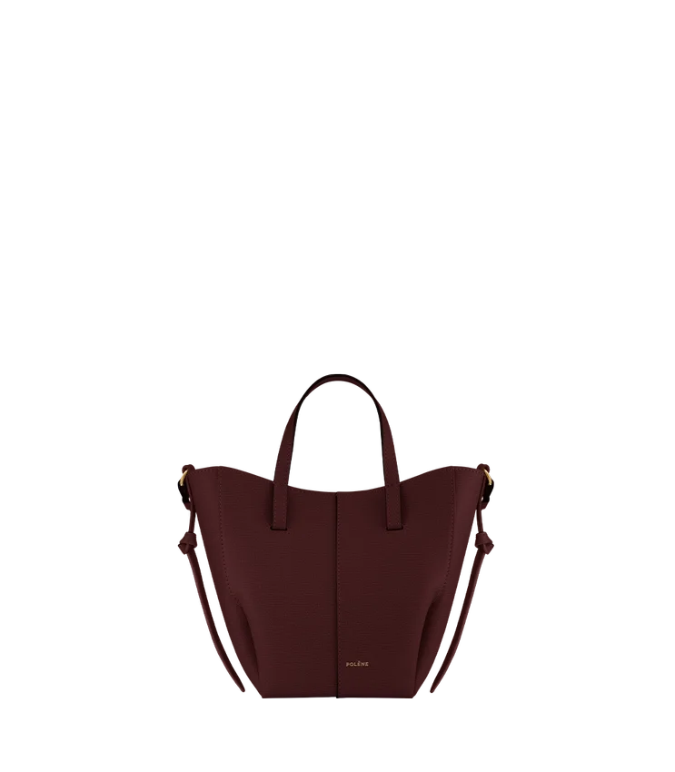 Cyme Tote Nano Édition Cerise noire texturée