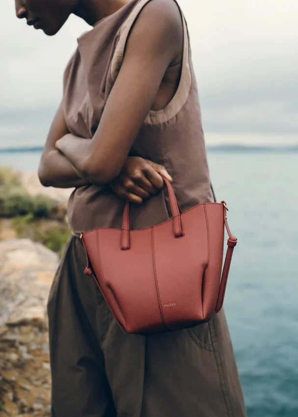 Cyme Tote Nano Edition, terre cuite texturée